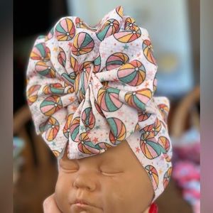Handmade Baby Beachball Messy HeadWrap